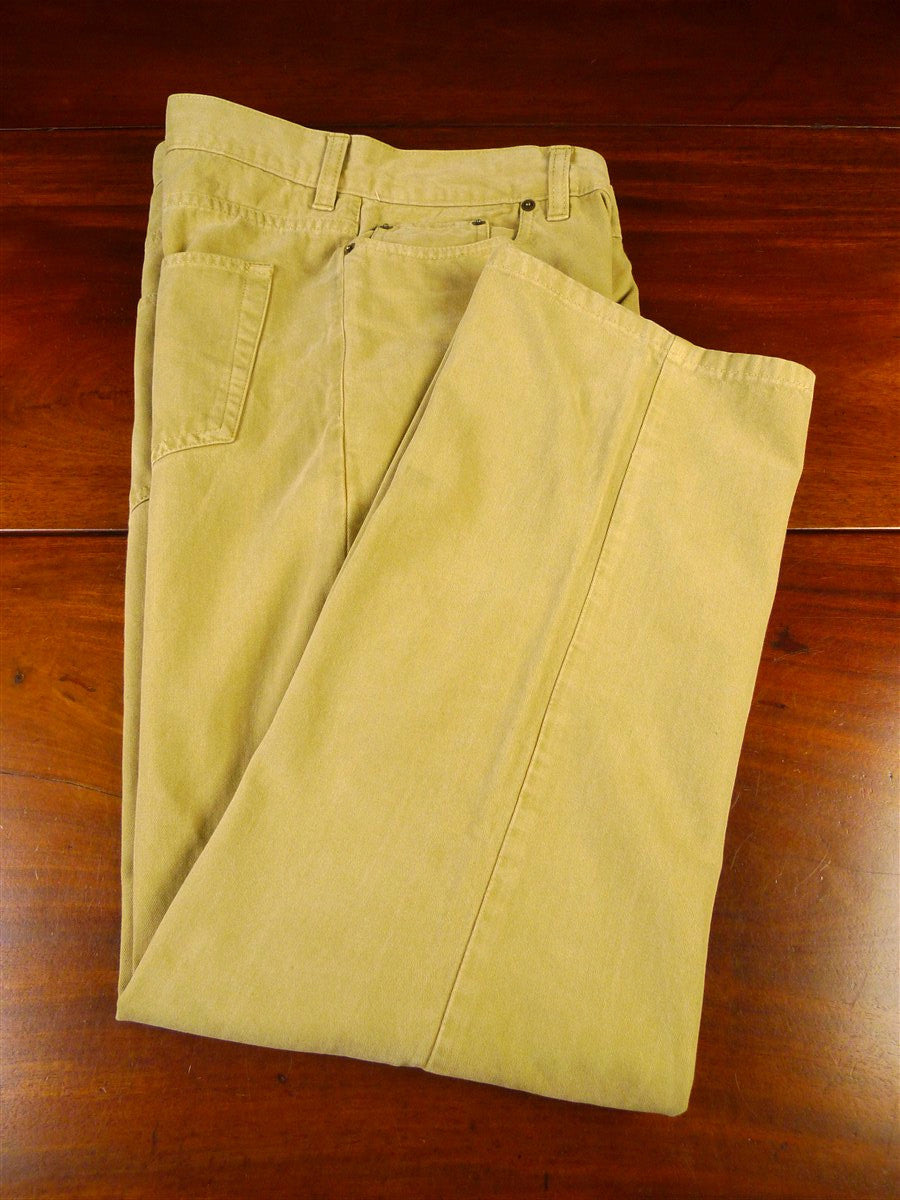 25/0289 immaculate pakeman catto carter tan beige cotton chino jean trouser 37
