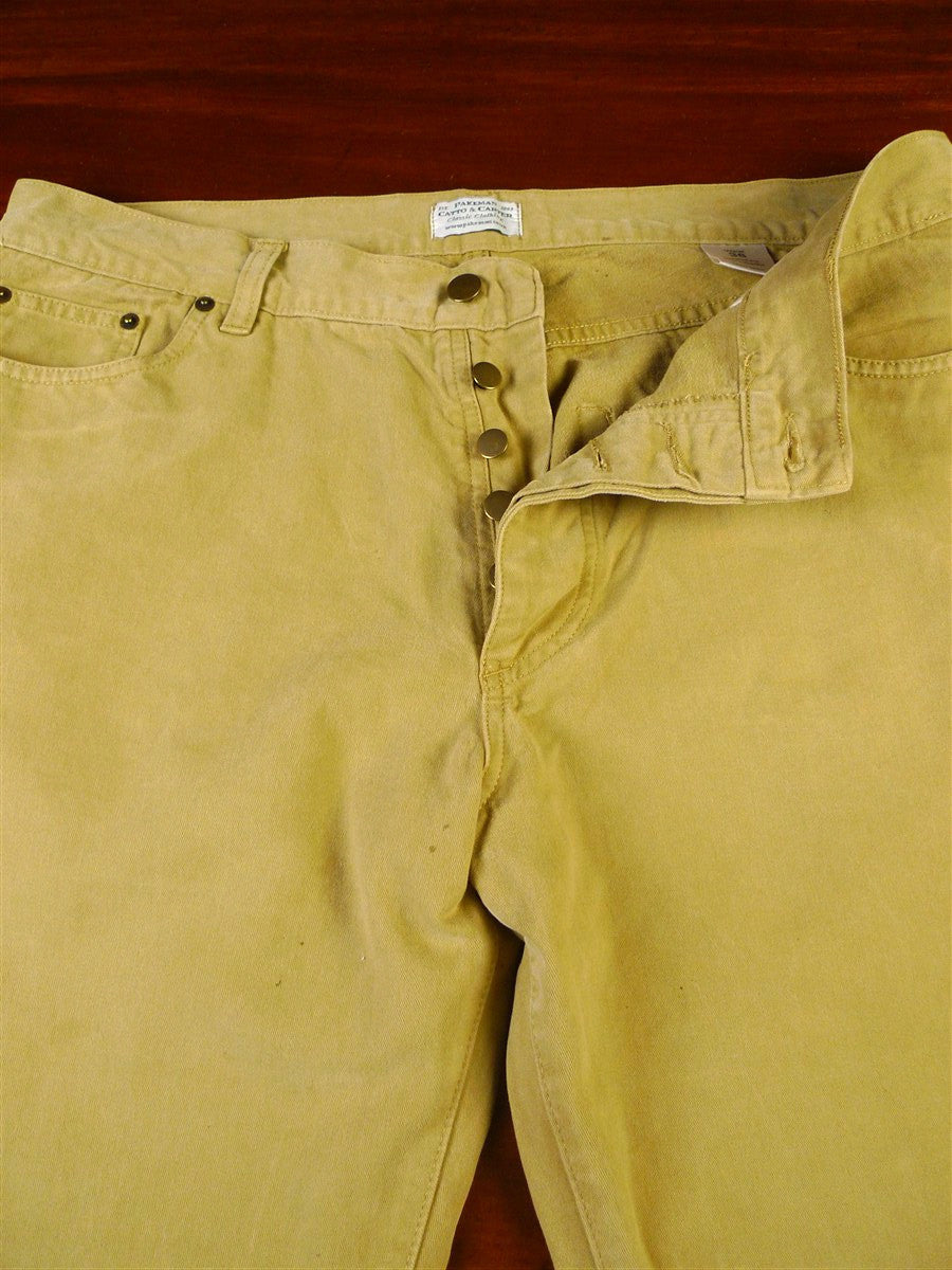 25/0289 immaculate pakeman catto carter tan beige cotton chino jean trouser 37