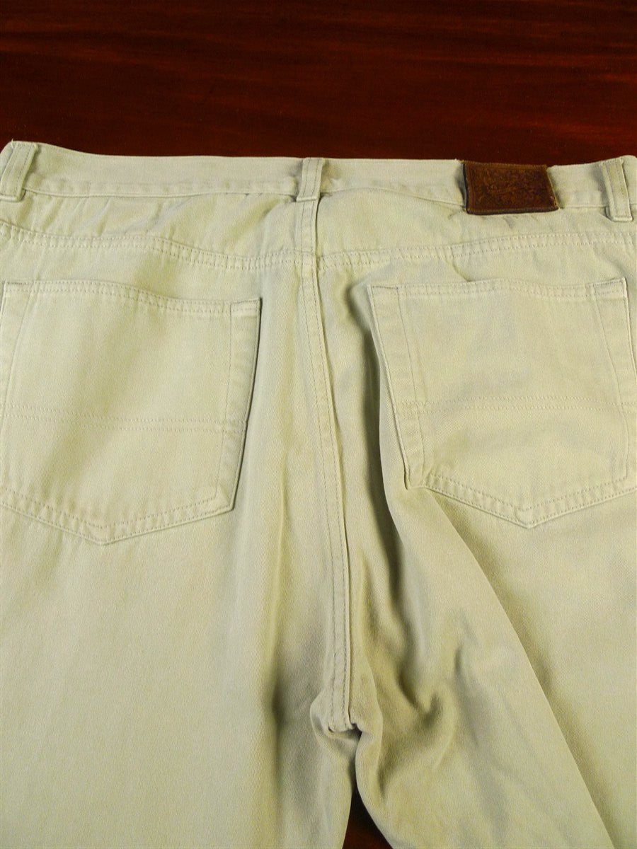 25/0290 purdey london beige cotton chino jean trouser 37