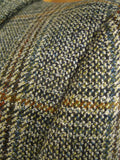 25/0281 vintage hardy amies west of england wool glen check tweed car pea coat 44