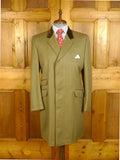 25/0282 superb john g hardy stone venetian wool covert coat w/ velvet collar 44-45