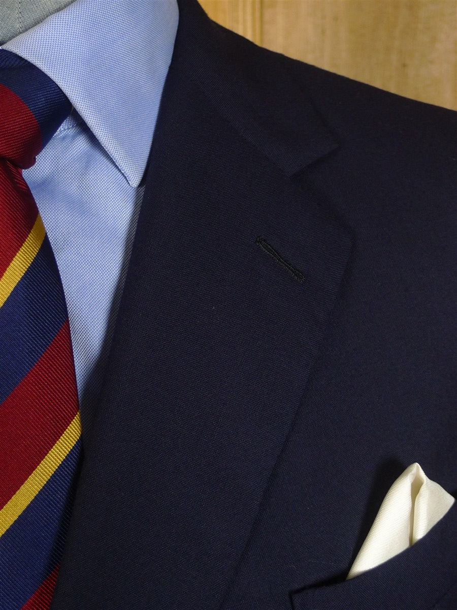 25/0270A immaculate 2018 kent & haste savile row bespoke navy blue worsted & mohair suit jacket blazer 50 regular