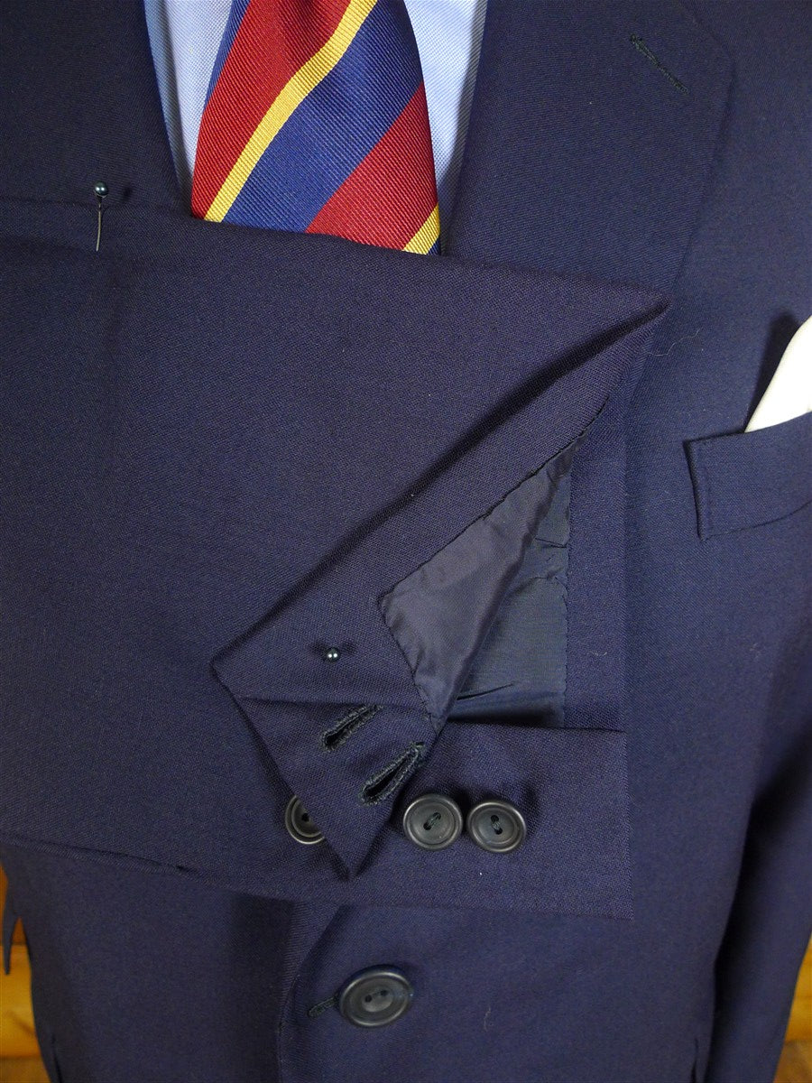25/0270A immaculate 2018 kent & haste savile row bespoke navy blue worsted & mohair suit jacket blazer 50 regular