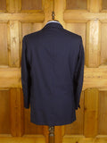 25/0270A immaculate 2018 kent & haste savile row bespoke navy blue worsted & mohair suit jacket blazer 50 regular