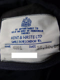 25/0270A immaculate 2018 kent & haste savile row bespoke navy blue worsted & mohair suit jacket blazer 50 regular
