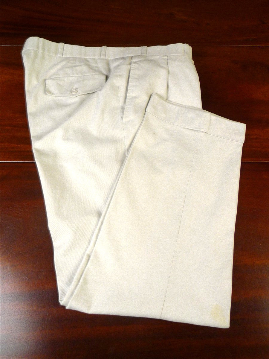 25/0291 kent haste lachter 2012 savile row bespoke cream cotton chino trouser 39