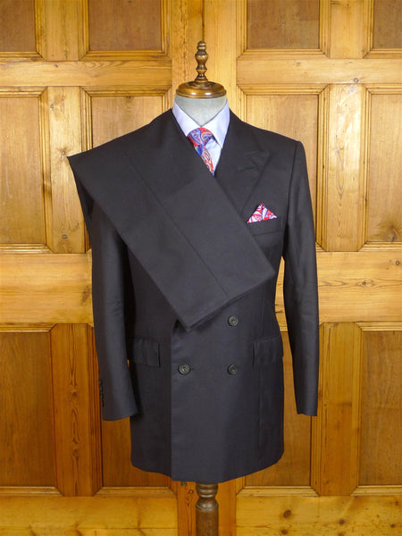 25/0276 immaculate 2006 brian staples london w1 bespoke dark blue worsted & mohair d/b suit 39 long