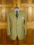 25/0325 near immaculate gieves & hawkes savile row green wp check worsted wool suit 44 short to regular