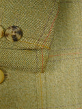 25/0325 near immaculate gieves & hawkes savile row green wp check worsted wool suit 44 short to regular