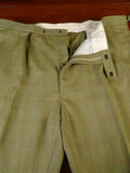 25/0325 near immaculate gieves & hawkes savile row green wp check worsted wool suit 44 short to regular