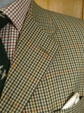 25/0326 immaculate gieves & hawkes savile row gun check worsted wool suit 44 short