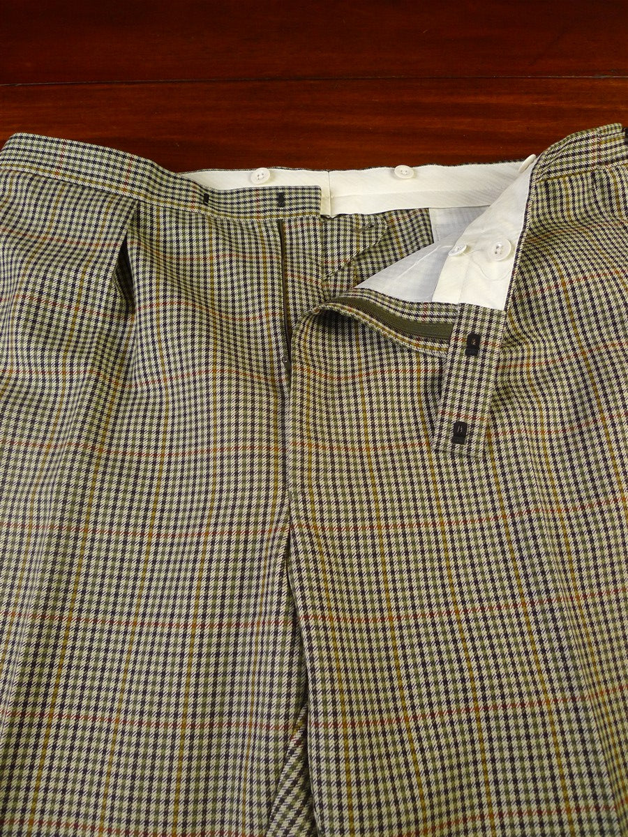 25/0326 immaculate gieves & hawkes savile row gun check worsted wool suit 44 short