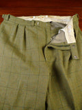 25/0335 vintage green wp check heavyweight tweed shooting breeks 41