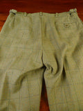 25/0335 vintage green wp check heavyweight tweed shooting breeks 41
