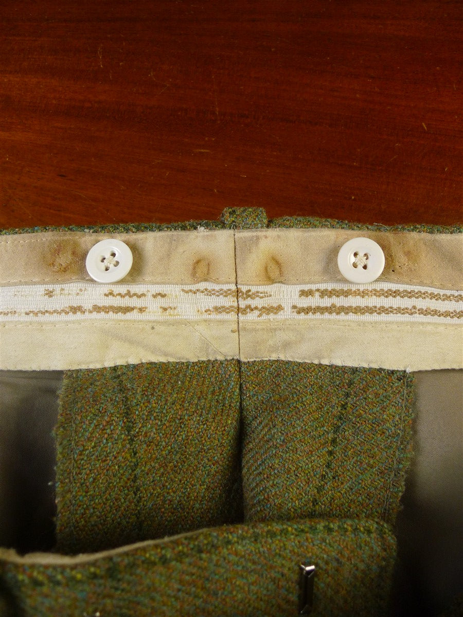 25/0335 vintage green wp check heavyweight tweed shooting breeks 41