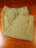 25/0336 vintage haggart of aberfeldy green wp check heavyweight tweed shooting breeks 40