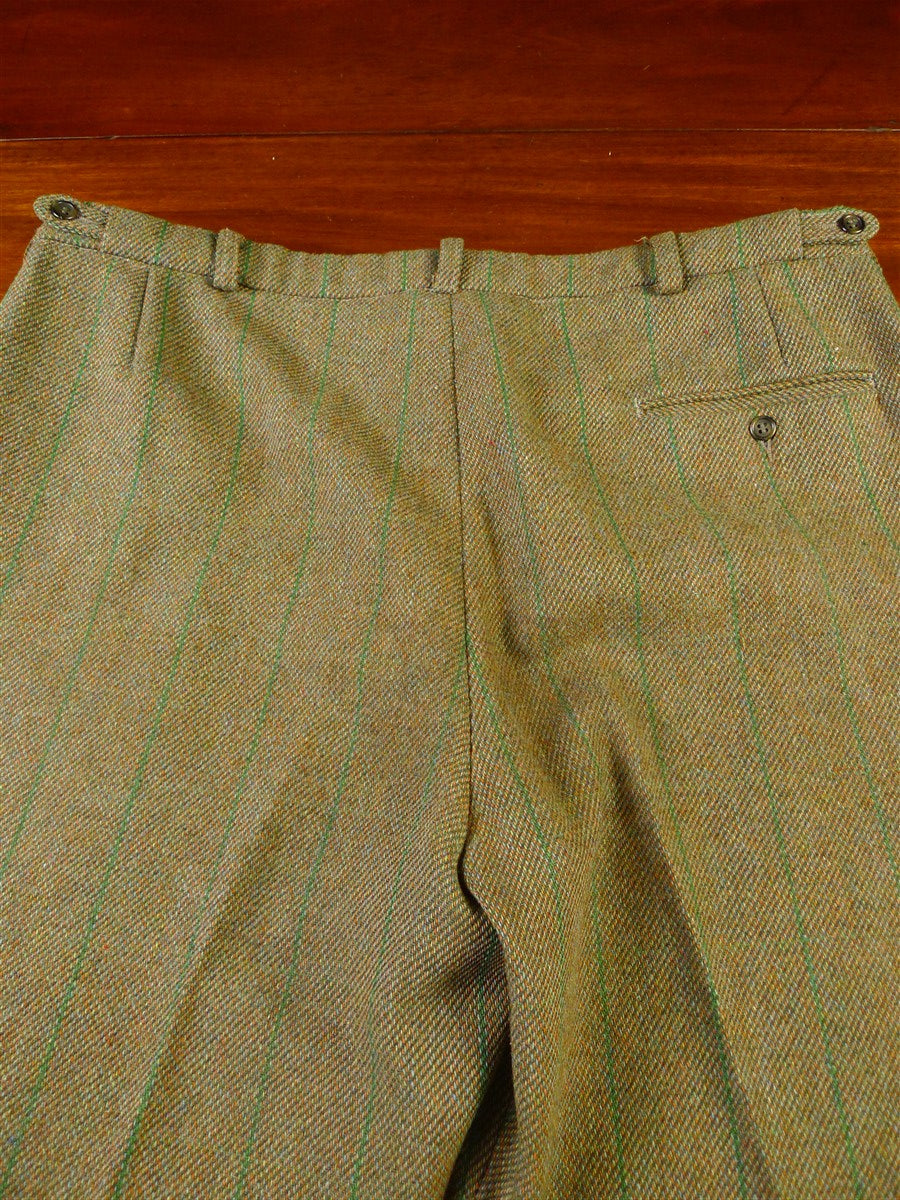 25/0336 vintage haggart of aberfeldy green wp check heavyweight tweed shooting breeks 40