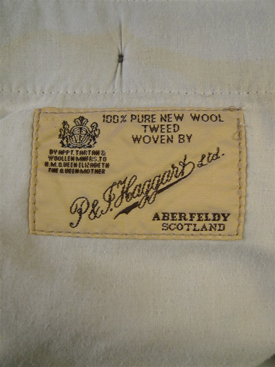 25/0336 vintage haggart of aberfeldy green wp check heavyweight tweed shooting breeks 40