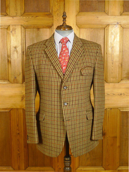 25/0314 immaculate vintage haggart of aberfeldy heavyweight gun check tweed jacket 44 regular to long