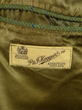 25/0315 vintage haggart of aberfeldy heavyweight green wp check tweed jacket w/ ghillie collar 48 long