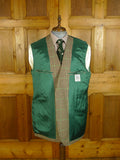 25/0317 beautiful bespoke scottish tweed brown /  green gun check jacket w/ beautiful detailing 50 long