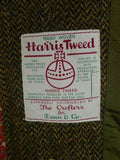 25/0318 immaculate vintage brown herringbone harris tweed field coat shooting jacket 42 regular to long