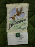 25/0339 immaculate john partridge green quilted shooting vest gilet 54 extra long