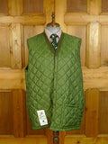 25/0339 immaculate john partridge green quilted shooting vest gilet 54 extra long