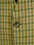 25/0329 immaculate stewart christie edinburgh heavyweight bespoke green gun check 3-piece tweed shooting suit jacket / gilet trouser 50 long