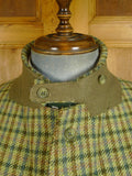 25/0329 immaculate stewart christie edinburgh heavyweight bespoke green gun check 3-piece tweed shooting suit jacket / gilet trouser 50 long