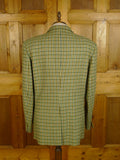 25/0329 immaculate stewart christie edinburgh heavyweight bespoke green gun check 3-piece tweed shooting suit jacket / gilet trouser 50 long