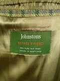 25/0329 immaculate stewart christie edinburgh heavyweight bespoke green gun check 3-piece tweed shooting suit jacket / gilet trouser 50 long