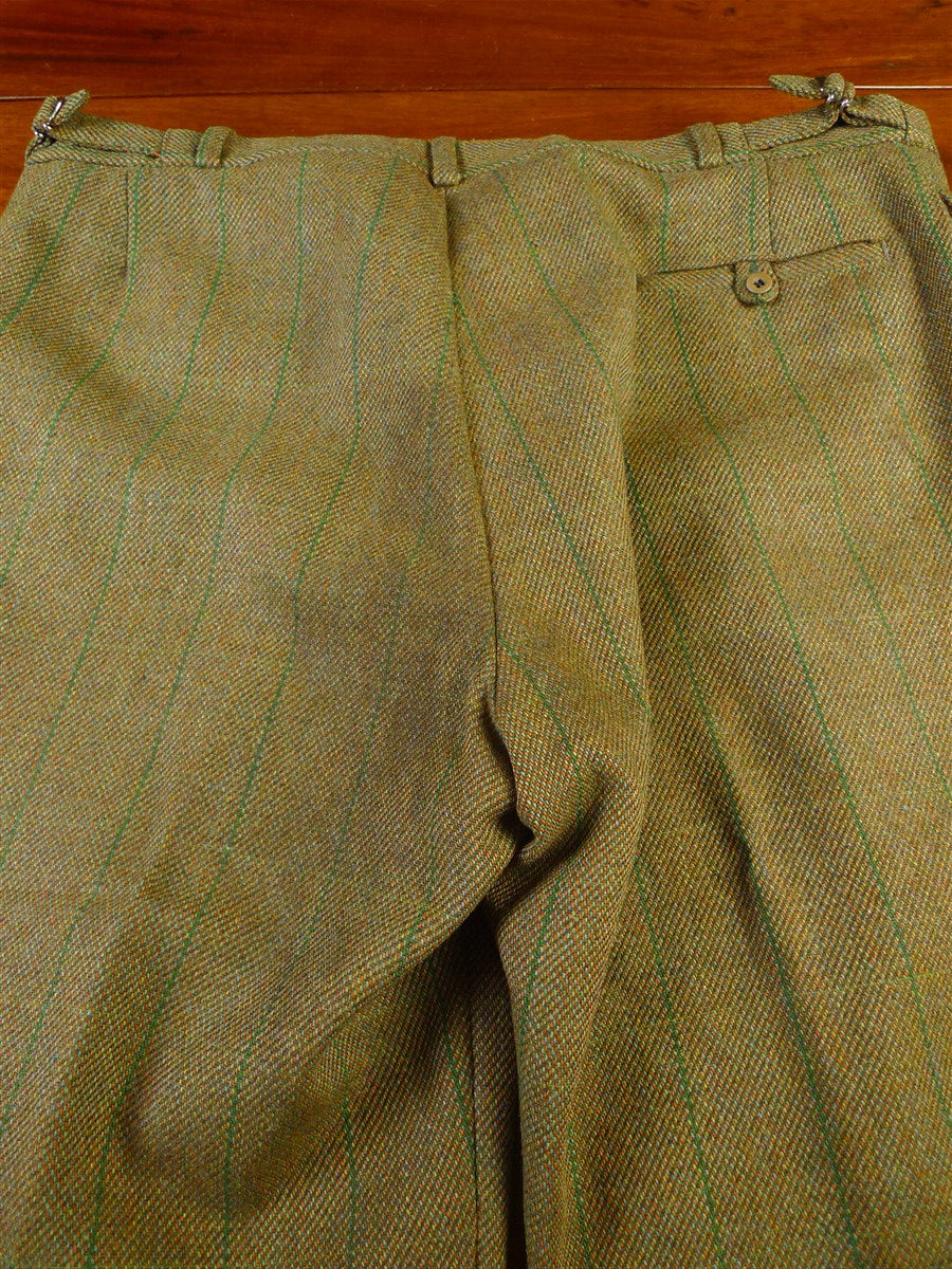 25/0337 vintage green wp check heavyweight tweed shooting breeks 42