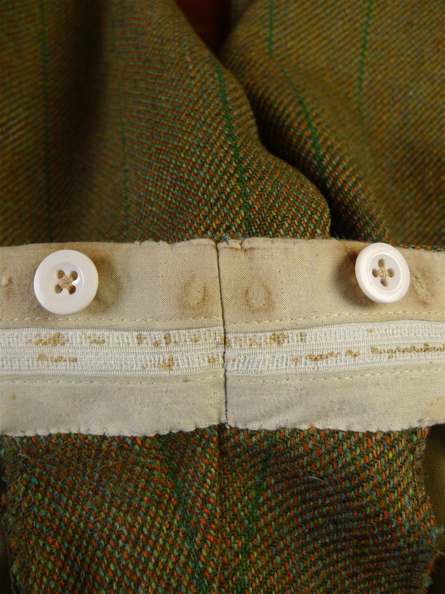 25/0337 vintage green wp check heavyweight tweed shooting breeks 42