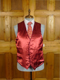25/0340 immaculate quality british burgundy red doeskin wool country waistcoat 44 regular