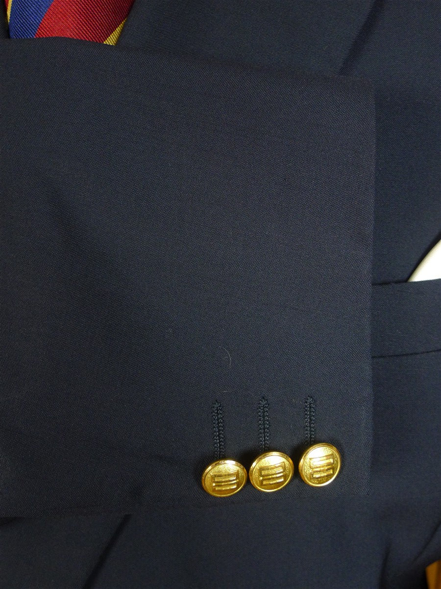 25/0322 daks simpson piccadilly navy blue d/b blazer w/ gold dd buttons 50 long