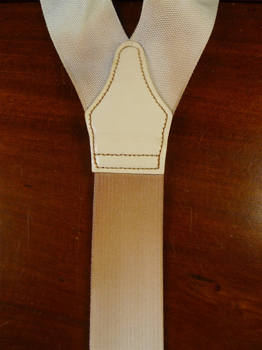 25/0343 vintage albert thurston london white woven evening dress braces w/ white leather ends multifit