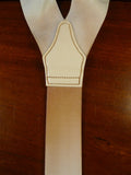 25/0343 vintage albert thurston london white woven evening dress braces w/ white leather ends multifit