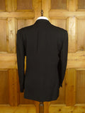25/0323 superb stewart christie edinburgh bespoke heavyweight black barathea wool d/b black-tie dinner suit 49 long