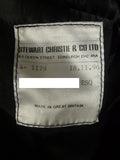 25/0323 superb stewart christie edinburgh bespoke heavyweight black barathea wool d/b black-tie dinner suit 49 long