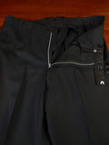 25/0333 immaculate kilgour 2012 savile row bespoke black barathea wool evening trouser 39