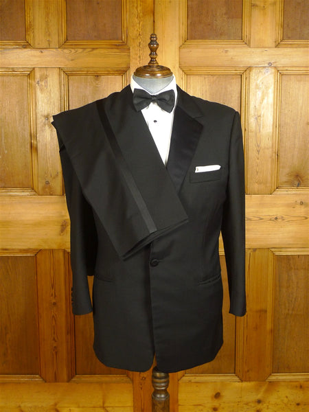 25/0324 immaculate kilgour savile row bespoke black barathea wool dinner suit 44 regular