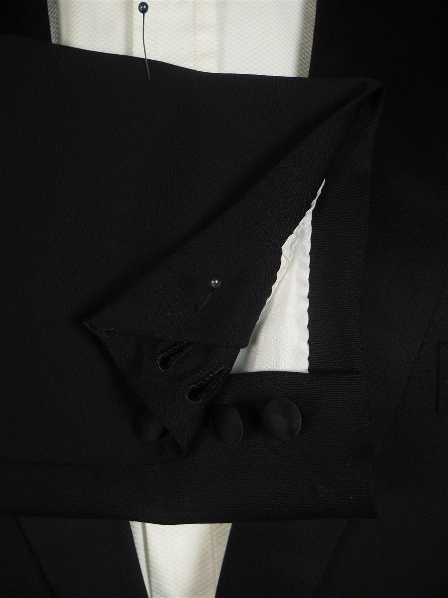 25/0324 immaculate kilgour savile row bespoke black barathea wool dinner suit 44 regular