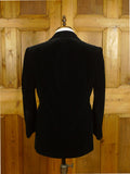 25/0320 stunning pure silk velvet henry poole savile row 1974 vintage bespoke 1-button evening / dinner / smoking jacket 42 regular