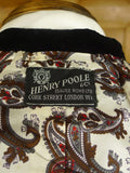 25/0320 stunning pure silk velvet henry poole savile row 1974 vintage bespoke 1-button evening / dinner / smoking jacket 42 regular