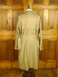 25/0332 immaculate aquascutum stone beige d/b trenchcoat raincoat mac w/ belt 42-44 regular