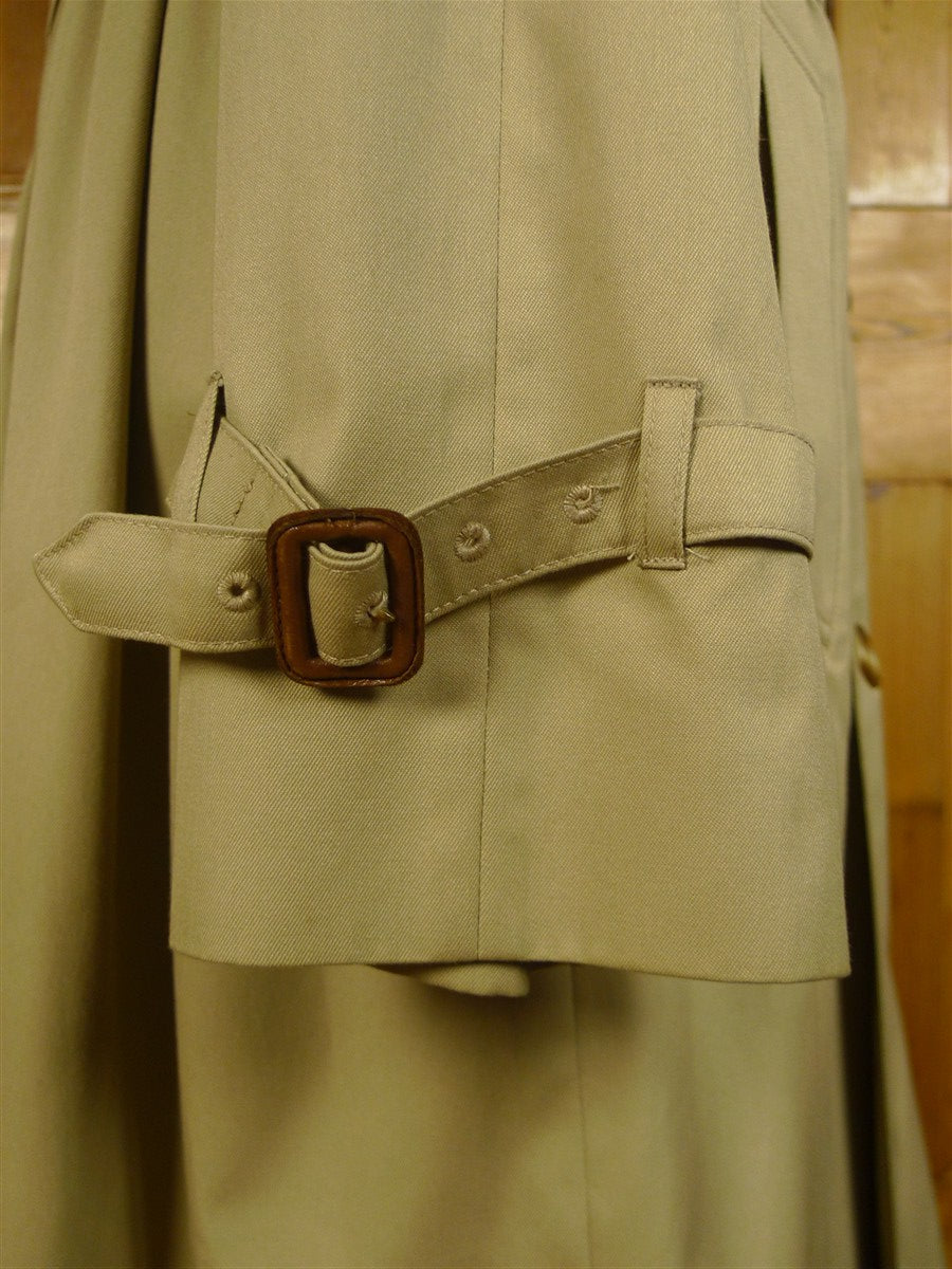 25/0332 immaculate aquascutum stone beige d/b trenchcoat raincoat mac w/ belt 42-44 regular