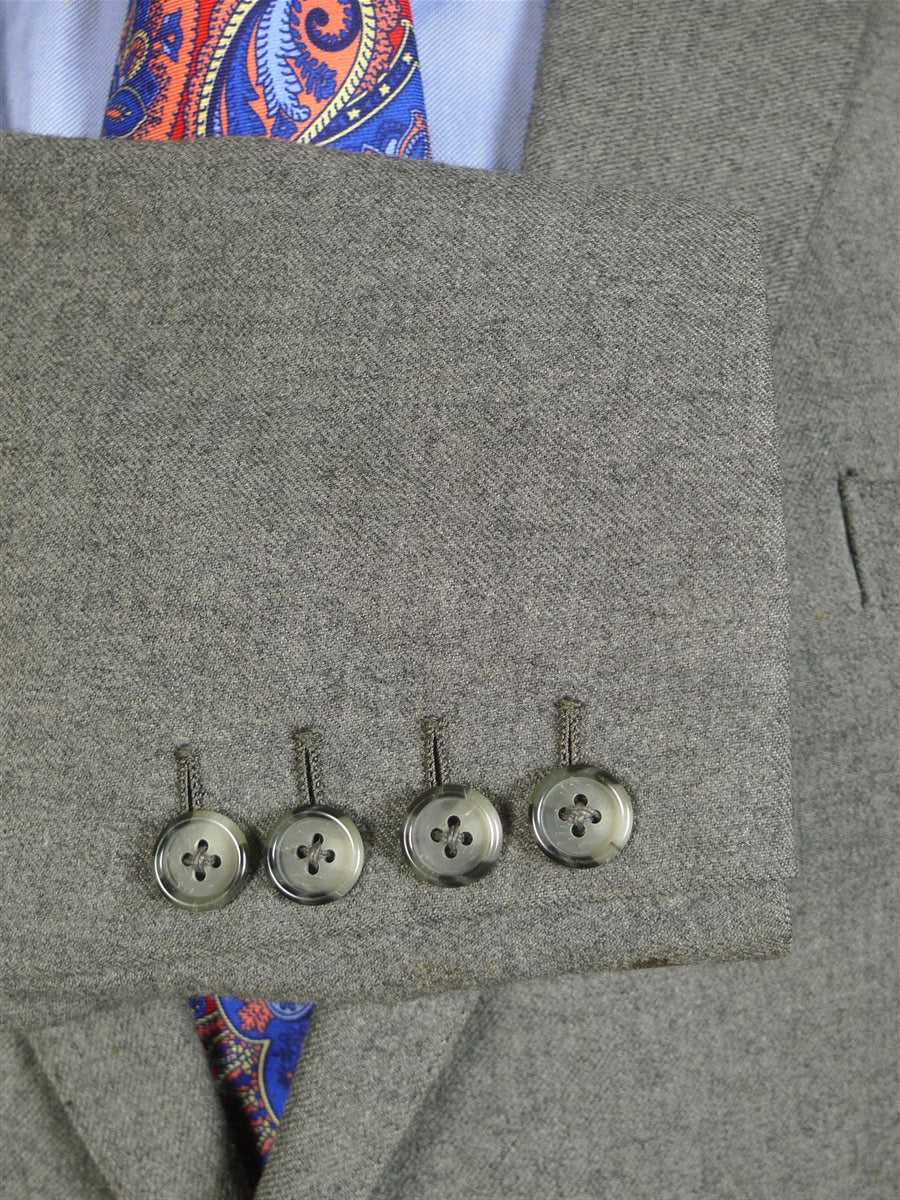 25/0353 vintage british tailor grey worsted flannel suit 44 regular
