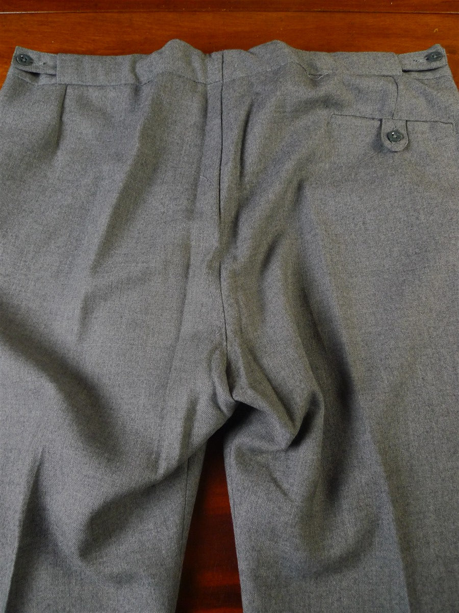 25/0353 vintage british tailor grey worsted flannel suit 44 regular