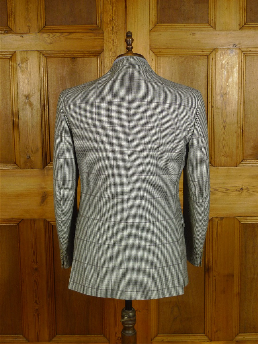 25/0352 immaculate magee tailored gun check worsted twist suit (rrp £550) 39 regular